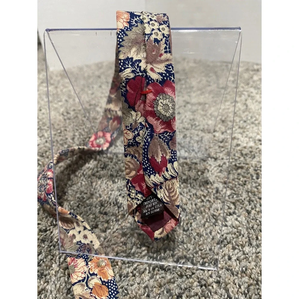 Necktie Tango by Max Raab Mens Multicolor Excellent Floral Cotton OS